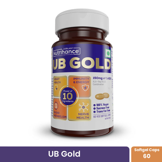 Nutrihance UB Gold I Coenzyme Q12 Supplement - High Strength CoQ12 (60 Veg Softgels)